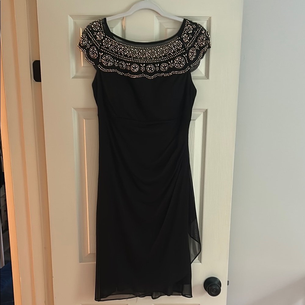 Elegant Black Beaded Dress
